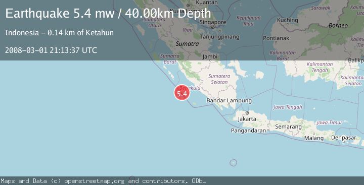 Map of SOUTHERN SUMATRA, INDONESIA