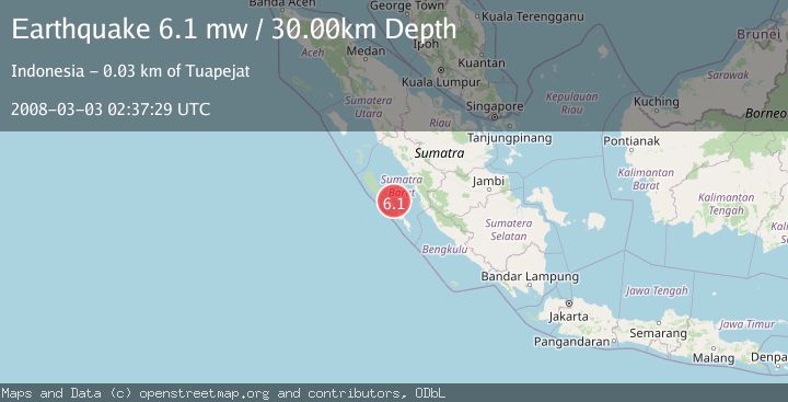 Map of KEP. MENTAWAI REGION, INDONESIA