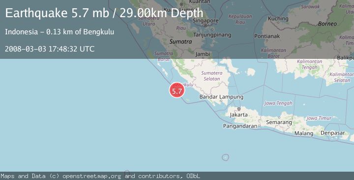 Map of SOUTHERN SUMATRA, INDONESIA