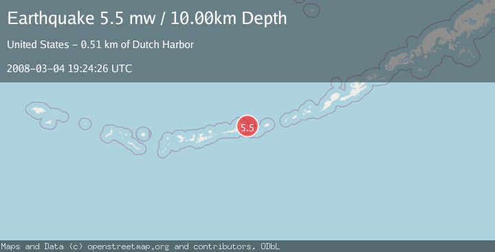 Map of ANDREANOF ISLANDS, ALEUTIAN IS.