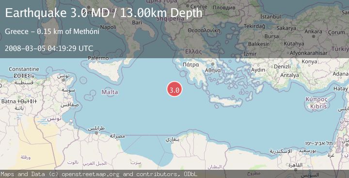 Map of CENTRAL MEDITERRANEAN SEA