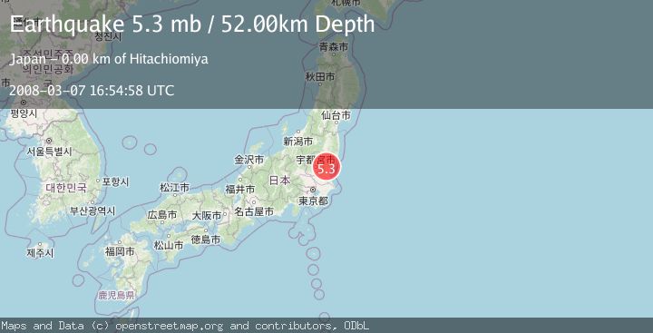 Map of NEAR EAST COAST OF HONSHU, JAPAN