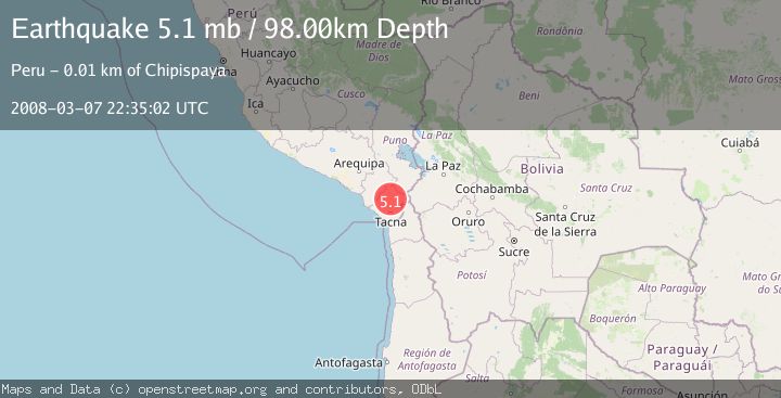 Map of SOUTHERN PERU