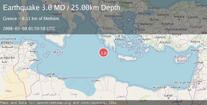 Map of CENTRAL MEDITERRANEAN SEA