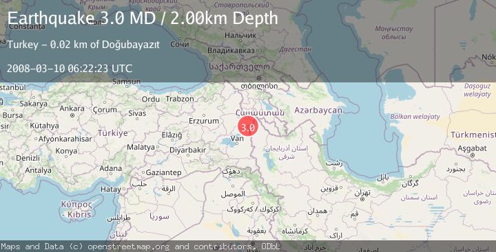 Map of TURKEY-IRAN BORDER REGION