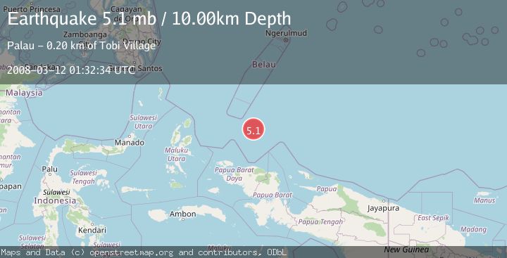 Map of PAPUA REGION, INDONESIA