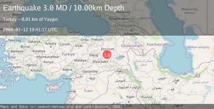 Map of EASTERN TURKEY