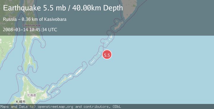 Map of KURIL ISLANDS