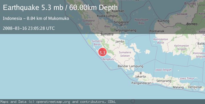 Map of KEP. MENTAWAI REGION, INDONESIA
