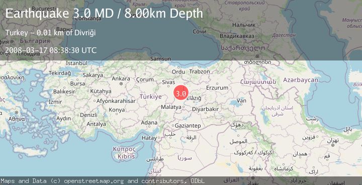 Map of EASTERN TURKEY