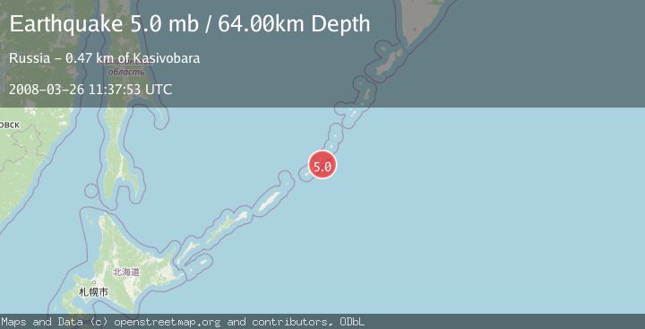 Map of KURIL ISLANDS