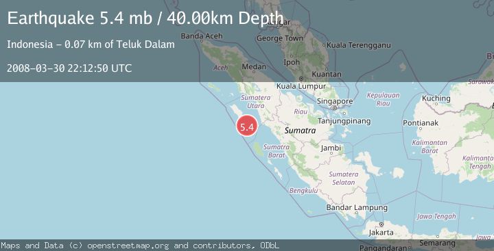 Map of NIAS REGION, INDONESIA