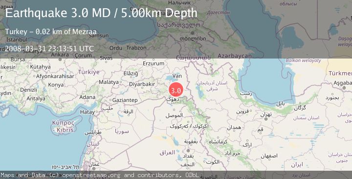 Map of TURKEY-IRAQ BORDER REGION