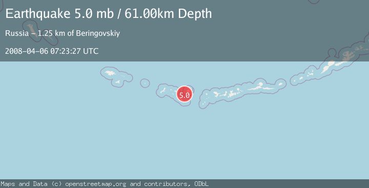 Map of RAT ISLANDS, ALEUTIAN ISLANDS
