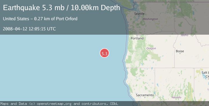 Map of OFF COAST OF OREGON