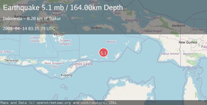 Map of KEPULAUAN BABAR, INDONESIA
