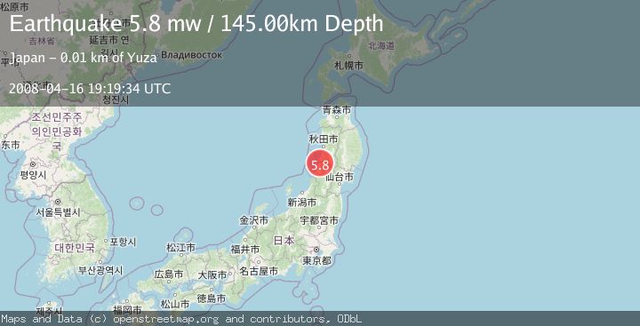 Map of NEAR WEST COAST OF HONSHU, JAPAN