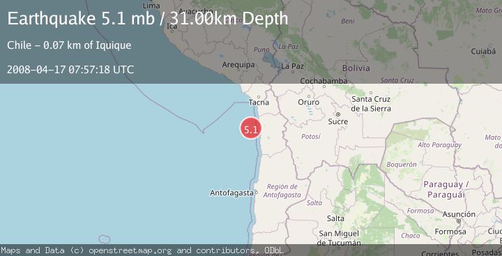 Map of OFFSHORE TARAPACA, CHILE