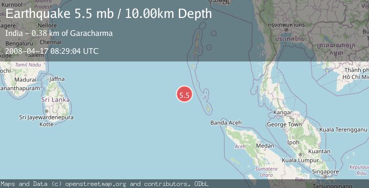 Map of NICOBAR ISLANDS, INDIA REGION