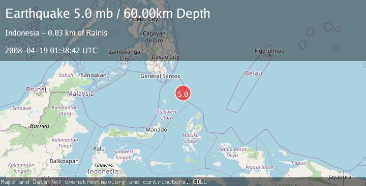 Map of KEPULAUAN TALAUD, INDONESIA