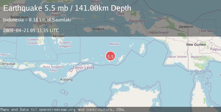 Map of KEPULAUAN BABAR, INDONESIA