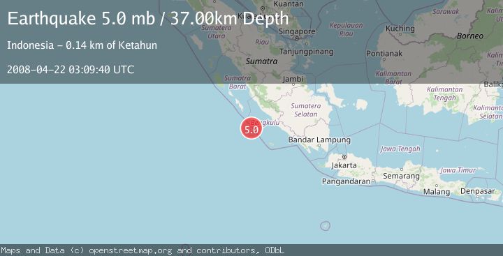 Map of SOUTHERN SUMATRA, INDONESIA
