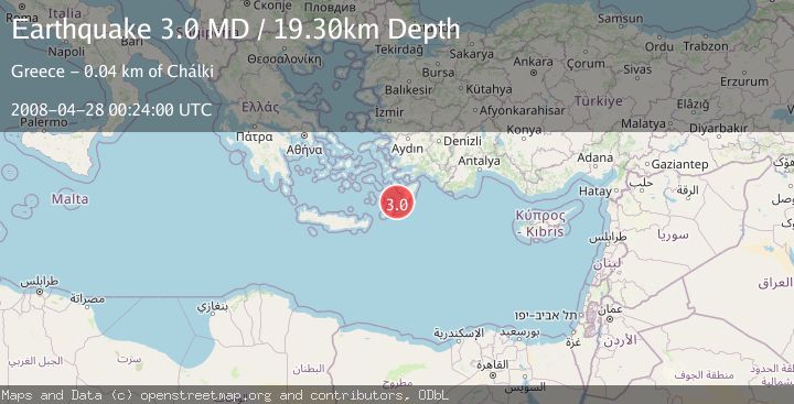 Map of DODECANESE ISLANDS, GREECE