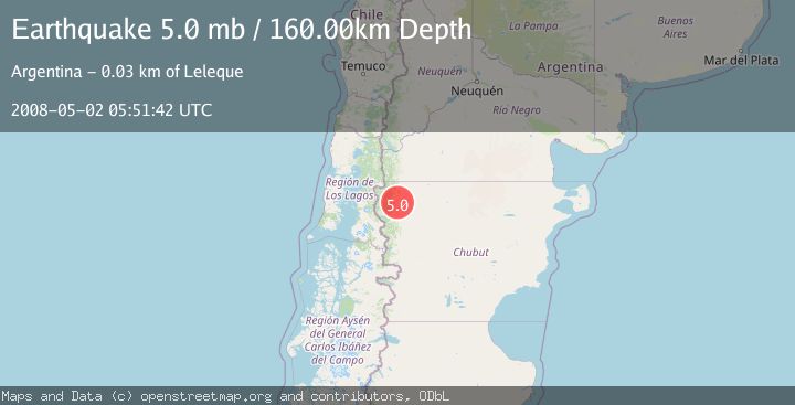 Map of CHUBUT, ARGENTINA