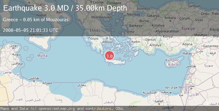 Map of CRETE, GREECE