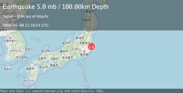 Map of NEAR EAST COAST OF HONSHU, JAPAN