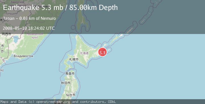 Map of HOKKAIDO, JAPAN REGION