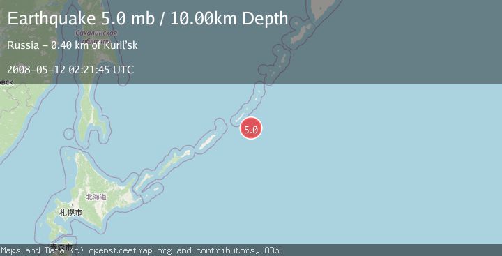 Map of KURIL ISLANDS