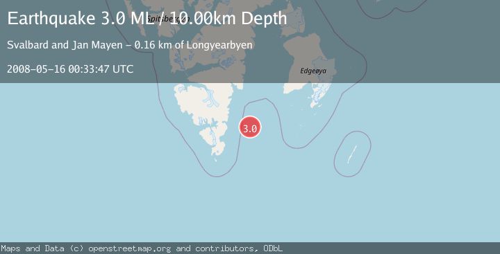 Map of SVALBARD REGION