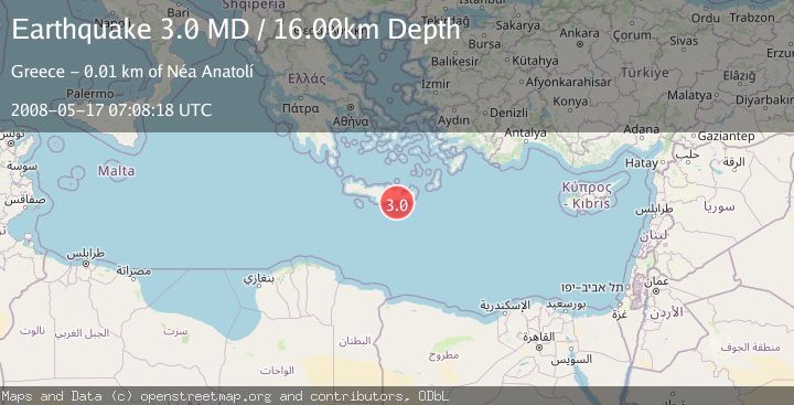 Map of CRETE, GREECE