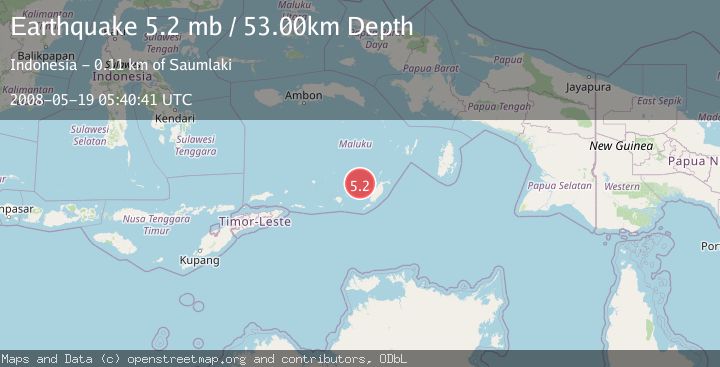 Map of KEP. TANIMBAR REGION, INDONESIA