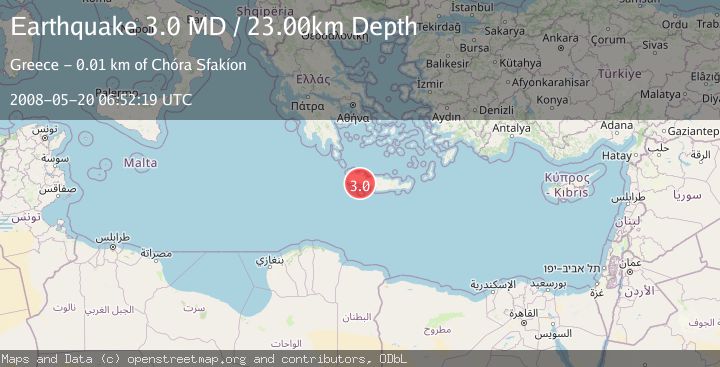 Map of CRETE, GREECE