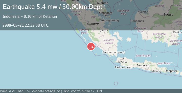 Map of SOUTHERN SUMATRA, INDONESIA
