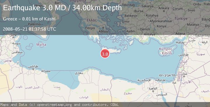 Map of CRETE, GREECE
