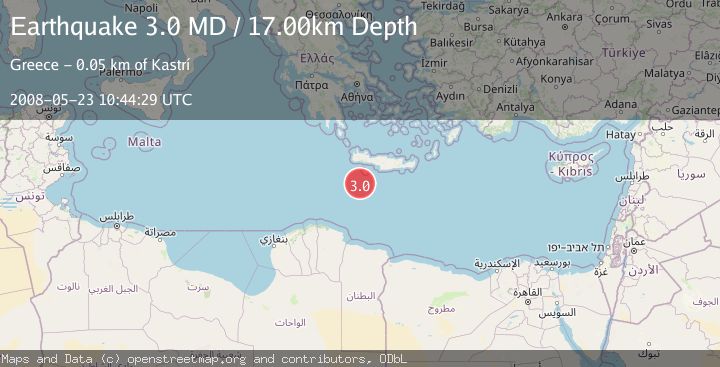 Map of CRETE, GREECE