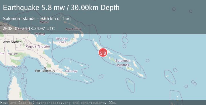 Map of SOLOMON ISLANDS