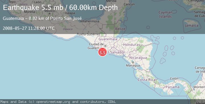 Map of OFFSHORE GUATEMALA