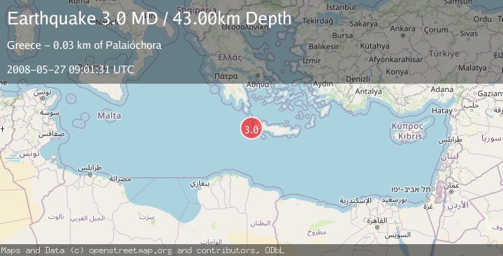 Map of CRETE, GREECE