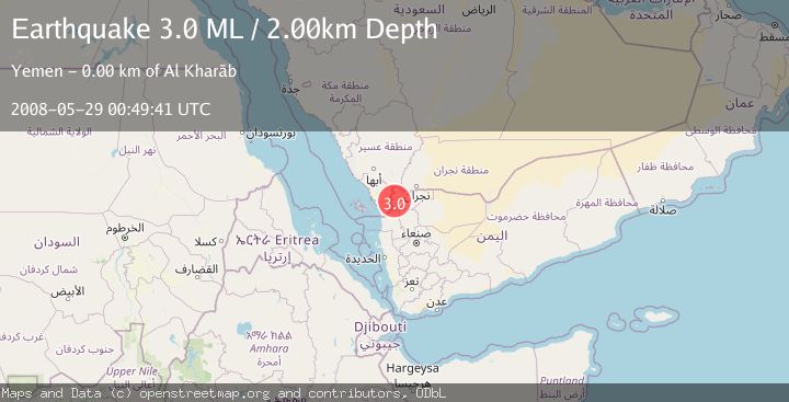 Map of YEMEN-SAUDI ARABIA BORDER REGION