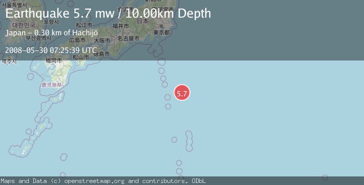 Map of IZU ISLANDS, JAPAN REGION