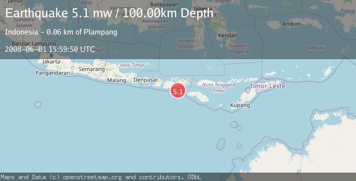 Map of SUMBAWA REGION, INDONESIA