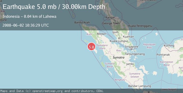 Map of NIAS REGION, INDONESIA