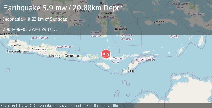 Map of FLORES REGION, INDONESIA