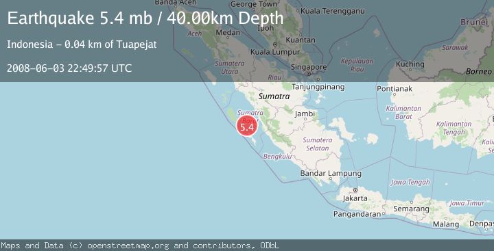 Map of KEP. MENTAWAI REGION, INDONESIA