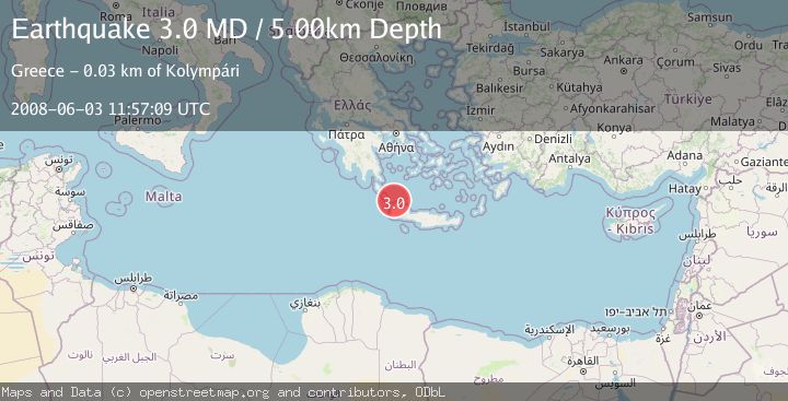 Map of CRETE, GREECE