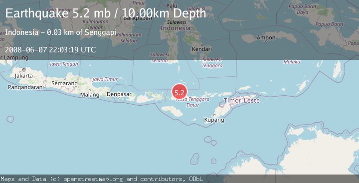 Map of FLORES REGION, INDONESIA